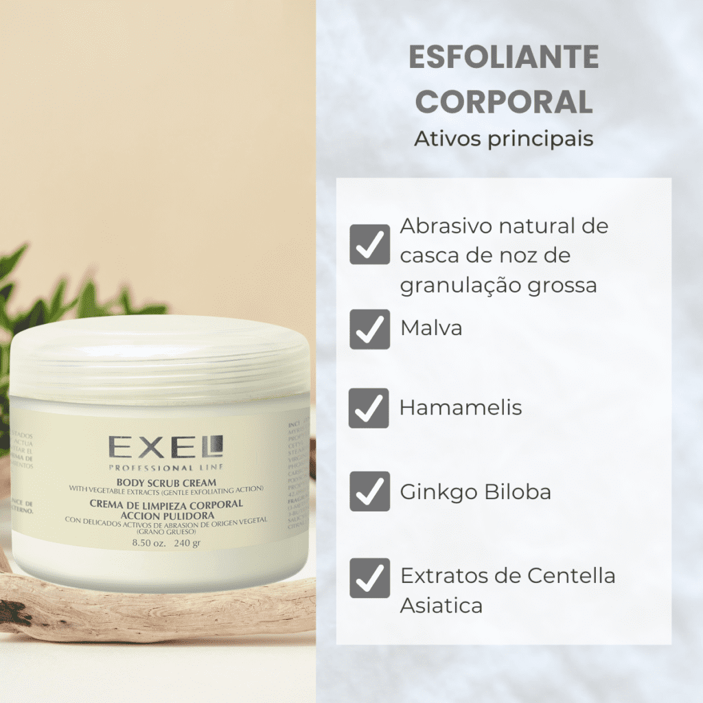 Creme Esfoliante para o Corpo - Exel Brasil